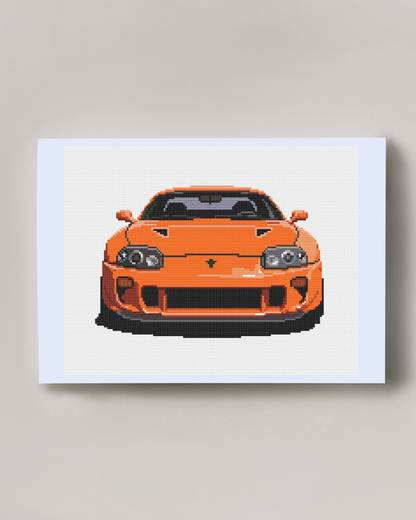 Patrón de Punto de Cruz "Toyota Supra MK4" - CrossGuidetPatterns