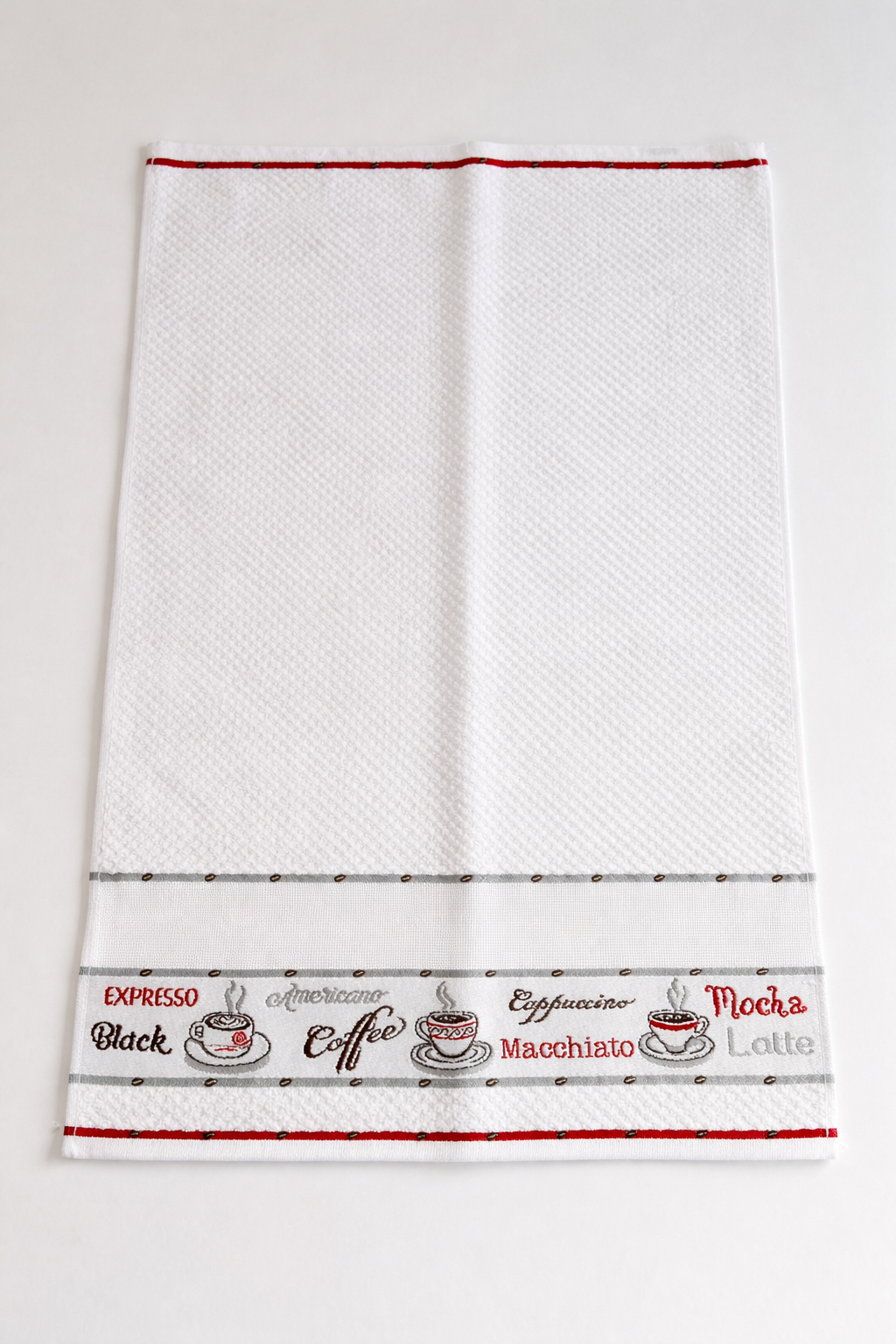 Trapo de Cocina para Bordar Diseño Café (45x70 cm) - BM Ricami