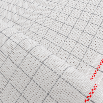 Tela Aida 16ct Easy Count Grid Blanco (1219) Zweigart - Por Metros