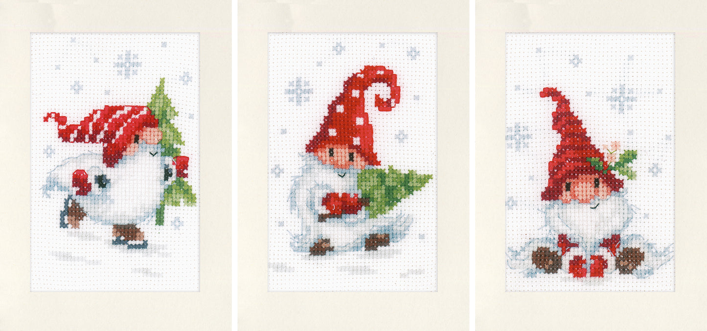 Kit punto de cruz "Christmas Gnomes Set of 3" - PN0189708