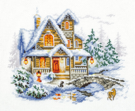 Kit punto de cruz "Winter Cottage" 110-042