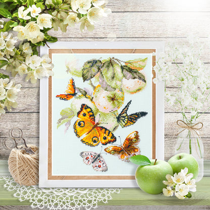Kreuzstichset „Schmetterlinge und Äpfel“ 130-052