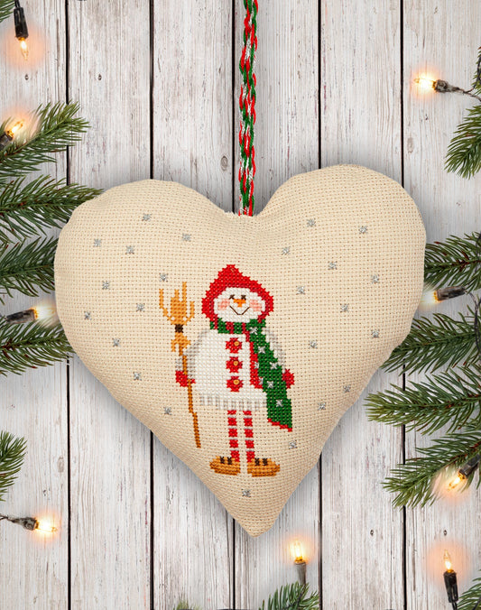 Kit de Adorno Navideño en forma de Corazón de adorable muñeco de nieve de Anchor