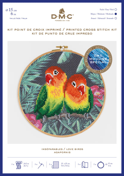 Kreuzstichset mit Stickrahmen „Loving Birds“ – BK1791