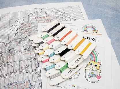 Kit de Punto de Cruz Letistitch "Let's make friends!" - L8043