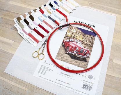 Kit de Punto de Cruz Letistitch "Coche Deportivo Clásico Italiano" - L8034