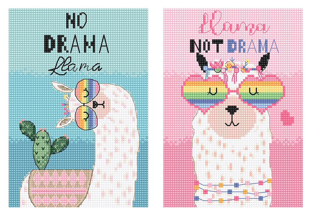 Letistitch Kreuzstichset „No drama Llama“ – L8044