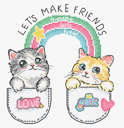 Kit de Punto de Cruz Letistitch "Let's make friends!" - L8043