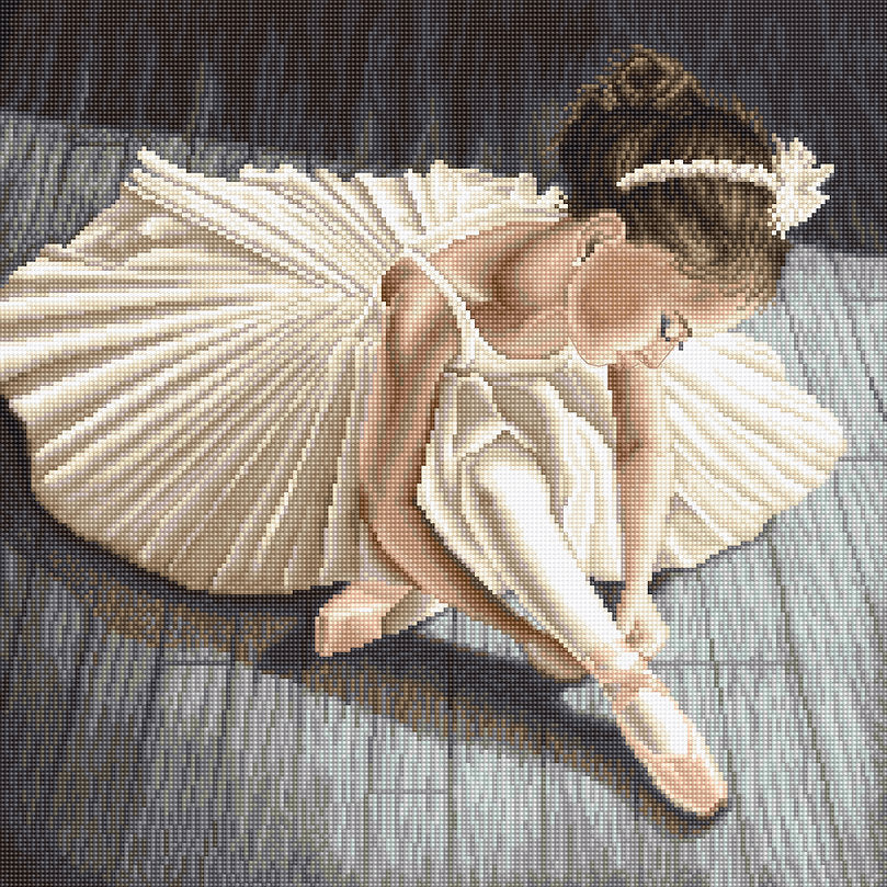 Kit de Punto de Cruz Letistitch "Little Ballerina Girl" - L8037