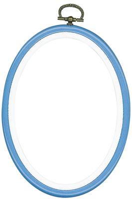 bastidor para bordar ovalado de plástico azul FIX-IT