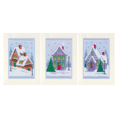 Kit punto de cruz "Winter Houses Set of 3" - PN0149548